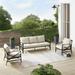 Outdoor Sofa Set Oatmeal & Oil Rubbed Bronze - Sofa & 2 Arm Chairs - 3 Piece