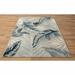 8 x 10 ft. Blue & Gray Floral Stain Resistant Indoor & Outdoor Rectangle Area Rug - Blue and Gray - 8 x 10 ft.