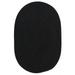 Rug Boca Raton Black 6 ft. Round Braided Rug - Outdoor Polypropylene Rug