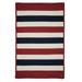 Rug 10 x 10 ft. Portico Square Braided Rug Patriotic Stripe