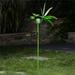 Luxen Home Metal Hummingbird Solar LED and Wind Spinner Garden Stake