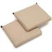 20 x 19 in. Solid Outdoor Spun Polyester Chair Cushions Sandstone - Set of 2