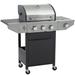Seizeen Propane Gas Grill 3 Burners BBQ Grill with Side Burner Outdoor Camping Grill 430 Stainless Steel 133950BTU One-button Ignition System Thermometer 4 Wheels