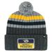 Men's '47 Gray Nashville Predators Stack Patch Cuffed Knit Hat with Pom