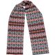 Quinton + Chadwick Diamond Print Wool Scarf In Copper Beech