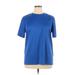 Nike Active T-Shirt: Blue Solid Activewear - Women's Size X-Large
