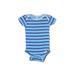 Onesies Short Sleeve Onesie: Blue Print Bottoms - Size 12 Month