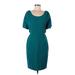 Rachel Zoe Casual Dress - Sheath: Teal Print Dresses - Women's Size 6