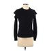 RACHEL Rachel Roy Pullover Sweater: Black Color Block Tops - Women's Size X-Small