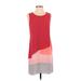 BCBGMAXAZRIA Casual Dress - Mini: Red Print Dresses - Women's Size 4