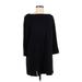 J.Jill Casual Dress - Shift Boatneck 3/4 sleeves: Black Print Dresses - Women's Size Medium