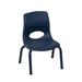 Children's Factory 8" Classroom Chair Plastic/Metal in Black | 18.5 H x 12 W x 11.5 D in | Wayfair AB8008BLC