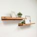 Birch Lane™ Calhern 2 Piece Pine Solid Wood Floating Shelf Wood/Solid Wood in White/Brown | 4.25" H x 36" W x 10" D | Wayfair