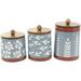 Red Barrel Studio® 3 Piece Kitchen Canister Set Ceramic in Blue/Brown | 8.2 H x 5.4 W x 5.35 D in | Wayfair 68C61E950E414666B4AF80B030544B42