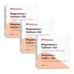 Magnesium + Calcium D3 RedCare Dreierpack 3x180 St Kapseln