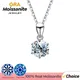 GRA-Collier Moissanite en Argent Sterling 925 pour Femme Long Pendentif de Mariage en Diamant