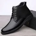 Bottes de neige imperméables en cuir naturel pour hommes chaussures d'affaires chaussures en