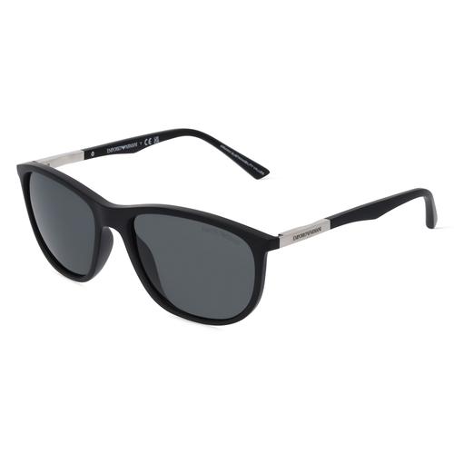 Emporio Armani EA 4201 Herren-Sonnenbrille Vollrand Panto Kunststoff-Gestell, schwarz
