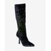 Boston Proper - Black - Crushed Velvet Tall Heeled Boot - 8.5