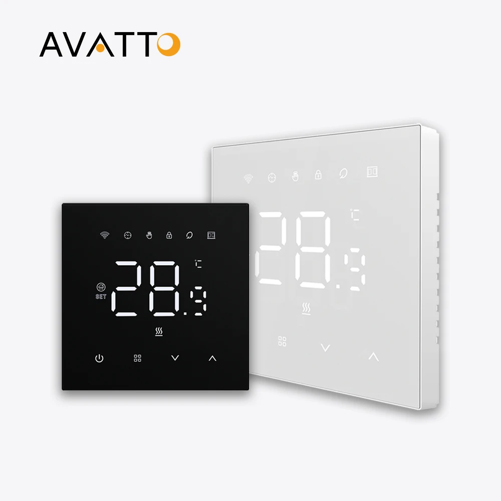 AVATTO WLAN-Heizungsthermostat 220V, Intelligenter Elektrischer Wasserbodenheizungs-Temperaturregler für Tuya Google Home Alexa Alice Image