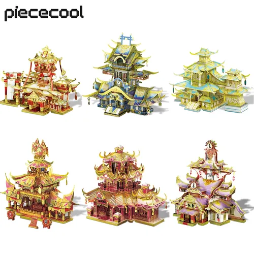 Piece cool 3d Metall puzzles chinesische alte Gebäude Montage Modell Kit Brain Teaser Puzzle