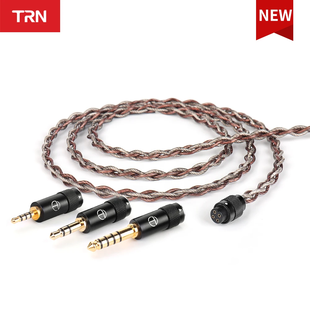 Trn red chain Kopfhörer Upgrade Kabel versilbert Kupfer ofc austauschbare Anschlüsse 2.5/3.5/4,4 für 2Pins trn mt1 max ta4 ba16 Image