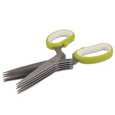 Chop Herbs Easily With 5 Blade Scissors Onion Cutter Kitchen Tool