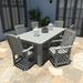 Lehigh 7-piece Outdoor Dining Set - 42" x 84" Table, Dining Height