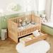 Classic Crib Bed Adjustable Bed for Kids Toddlers Parents Guardianship