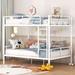 Modern Classic Metal Bunk Bed, Heavy Duty Metal Bunk Bed Frame with Ladder and Guardlails, Save Space/Split Into 2 Beds