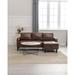 Recliner Sofa, L-shaped Sectional Sleeper Sofa Bed with Pull Out Bed and Storage Chaise, Reversible Sectional Couch Bed, Brown