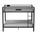 Multi-Functional Bunk Bed (Queen/Queen)No Box Spring Needed, Black