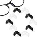 Anti-Slip Eyeglass Nose Pads Adhesive Soft Silicone Glasses Nose Pad for Glasses Sunglasses Plastic Frames etc. (Clear & Black)ï¼ˆ10pairs)