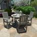 Lehigh 5-piece Outdoor Dining Set - 48" Round Table, Counter-height