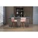 Vintage Counter Height Bar Stools Set for Dning Room, Kitchen, Solid Wood Legs with A Fixed Height of 360째 Footrest, Set of 2