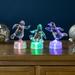 LED Lighted Color Changing Penguin Acrylic Christmas Decorations - 4" - Set of 3