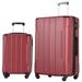 2-Piece Luggage Set with UV Protection and TSA Lock, 20", 28",Red