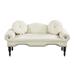 Velvet Upholstered Loveseat Sofa Bedside Entryway Bench with 2 Pillows, 2 Seater Couch Settee for Living Room, Bedroom