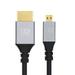 CY Micro HDMI 2.1 Ultra Thin HDTV Cable 8K 4K Hyper Super Flexible Slim Cord Type-A to Type-D for Camera HDTV