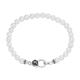 Giorgio Martello Milano - Armband mit weißen Muschelkern-Perlen, Silber 925 Armbänder & Armreife Weiss Herren