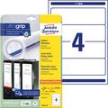 Avery-Zweckform Lever arch file labels L4761-25 61 x 192 mm Paper White Permanent adhesive 120 pc(s)