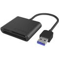 ICY BOX IB-CR301-U3 Externer Multi Card Reader (CF, SD, Micro SD) mit USB 3.0 Hostanschl External memory card reader / hub USB 3.0 Black