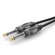 Sommer Cable HBA-6M-0030 Jack Audio/phono Cable [1x Jack plug 6.3 mm (mono) - 1x Jack plug 6.3 mm (mono)] 0.30 m Black