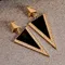 Orecchino pendente lungo triangolo nero per le donne regalo di moda Punk accessori da donna orecchini pendenti orecchini coreani 2023