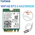 5374Mbps AX210NGW Wifi 6E M.2 NGFF Scheda Wireless Bluetooth 5.3 AX210NGW Scheda di Rete 2.4G/5Ghz 802.11ax Adattatore WiFi Antenna