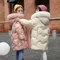 Ragazze giacche lucide bambini addensare capispalla calda moda cappotti con cappuccio adolescenti