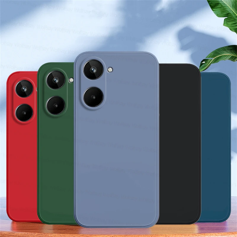 Per Realme 10 Custodia Realme 10 4G 10 11 Pro Plus Custodia protettiva antiurto in silicone liquido TPU Cover posteriore protettiva per telefono Realme 10