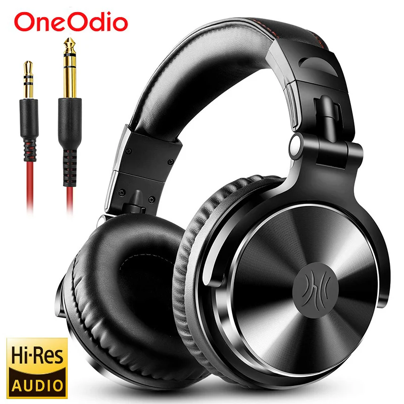 Oneodio Over Ear Cuffie Hifi Studio Cuffie DJ Monitor cablato Cuffie da gioco musicali Auricolari per telefono Computer PC con microfono