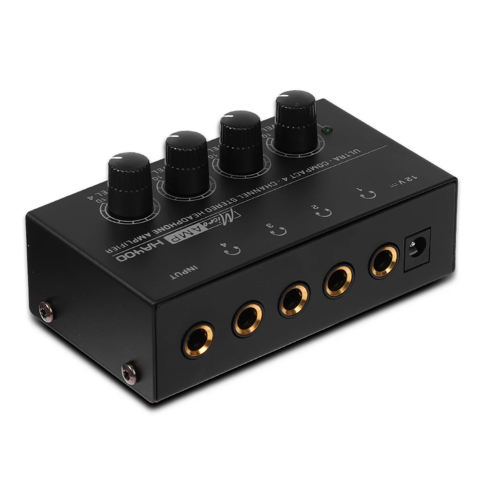 Migliori Offerte 4 Canali Mini o Amplificatore Per Cuffie Stereo HA400 Amplificatore Audio Ultra-Compact Con Adattatore di Alimentazione Adattatore Spina UE USA