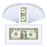 5/10 pezzi di plastica rigida trasparente con Clip per banconote in carta porta banconote 110*205MM